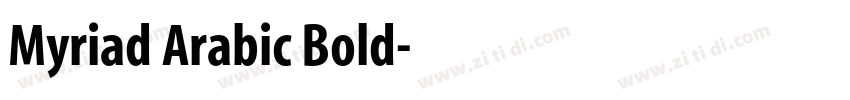 Myriad Arabic Bold字体转换
